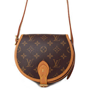 Louis Vuitton Monogram Leather Brown Tan Blanc White Shoulder Bag